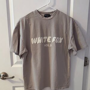 WHITE FOX Women’s XXS/XS T-Shirt in Light Taupe with White Logo
